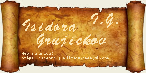 Isidora Grujičkov vizit kartica